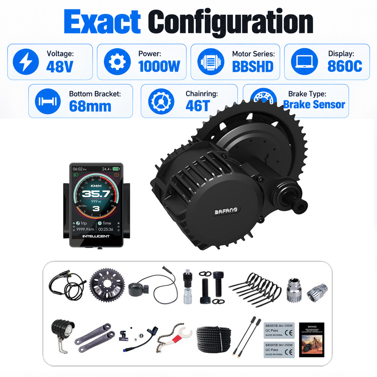 Комплект для переоборудования  – обзор и цена Bafang Bbshd 1000W Conversion Kit